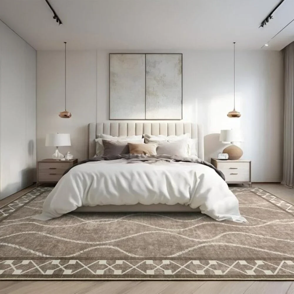 New 4x6 Washable Area Rug, Non-Slip Low Pile Carpet for Home & Room Decor